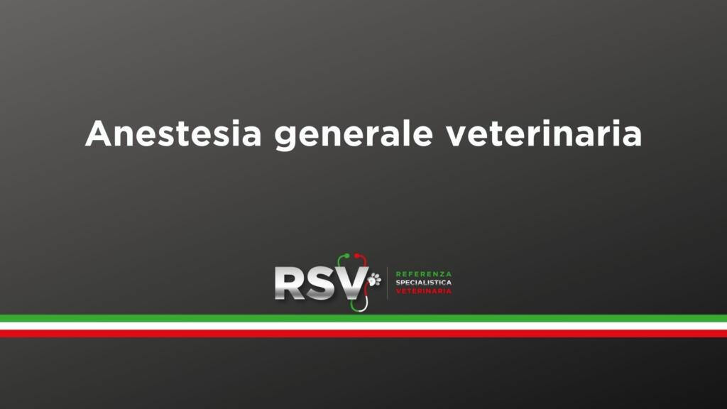 Anestesia generale veterinaria